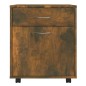 vidaXL Armario ruedas madera contrachapada roble ahumado 45x38x54 cm vidaXL Armario ruedas madera contrachapada roble ahumado 45x38x54 cm