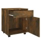 vidaXL Armario ruedas madera contrachapada roble ahumado 45x38x54 cm vidaXL Armario ruedas madera contrachapada roble ahumado 45x38x54 cm