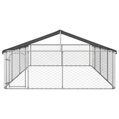 vidaXL Perrera de exterior con tejado 600x300x150 cm