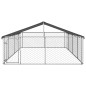 vidaXL Perrera de exterior con tejado 600x300x150 cm