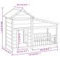 vidaXL Caseta para perros madera maciza de pino moca 143x60,5x109 cm vidaXL Caseta para perros madera maciza de pino moca 143x60,5x109 cm