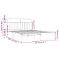 vidaXL Estructura de cama con cabecero metal negro 160x200 cm vidaXL Estructura de cama con cabecero metal negro 160x200 cm