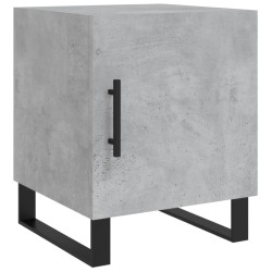 vidaXL Mesita de noche madera de ingeniería gris hormigón 40x40x50 cm