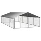vidaXL Perrera de exterior con tejado 600x300x150 cm