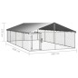 vidaXL Perrera de exterior con tejado 600x300x150 cm