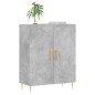 vidaXL Aparador de madera de ingeniería gris hormigón 69,5x34x90 cm