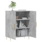 vidaXL Aparador de madera de ingeniería gris hormigón 69,5x34x90 cm