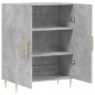 vidaXL Aparador de madera de ingeniería gris hormigón 69,5x34x90 cm