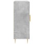 vidaXL Aparador de madera de ingeniería gris hormigón 69,5x34x90 cm