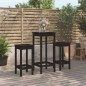 vidaXL Set de bar 3 piezas madera maciza de pino negro vidaXL Set de bar 3 piezas madera maciza de pino negro