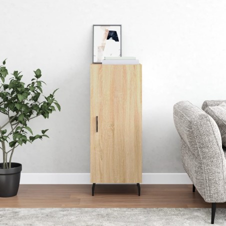 vidaXL Aparador madera contrachapada color roble Sonoma 34,5x34x90 cm