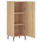 vidaXL Aparador madera contrachapada color roble Sonoma 34,5x34x90 cm vidaXL Aparador madera contrachapada color roble Sonoma 34,5x34x90 cm
