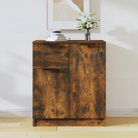 vidaXL Aparador madera contrachapada color roble ahumado 60x30x70 cm