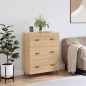 vidaXL Cómoda madera de ingeniería roble Sonoma 69,5x34x90 cm vidaXL Cómoda madera de ingeniería roble Sonoma 69,5x34x90 cm
