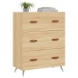 vidaXL Cómoda madera de ingeniería roble Sonoma 69,5x34x90 cm vidaXL Cómoda madera de ingeniería roble Sonoma 69,5x34x90 cm