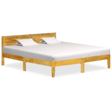 vidaXL Estructura de cama de madera maciza de mango 140 cm