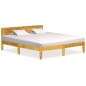 vidaXL Estructura de cama de madera maciza de mango 140 cm vidaXL Estructura de cama de madera maciza de mango 140 cm