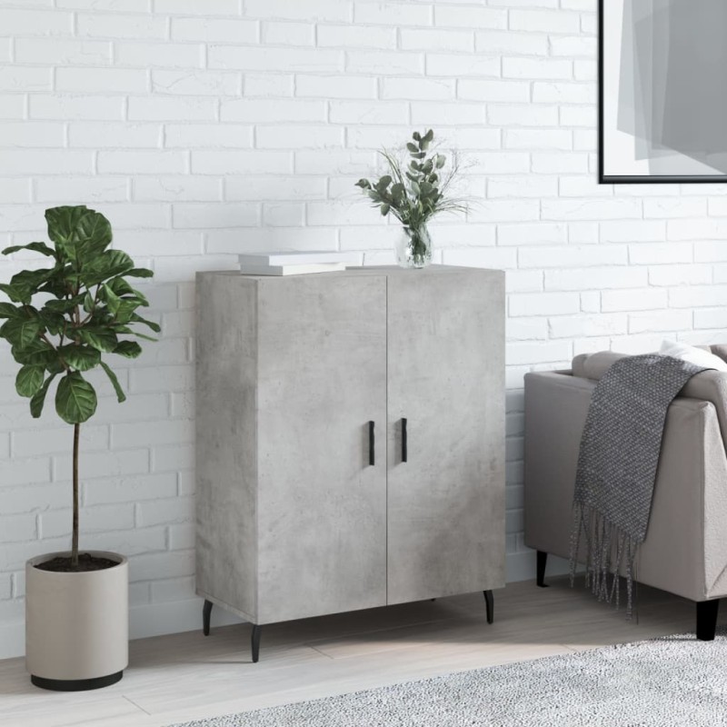 vidaXL Aparador de madera de ingeniería gris hormigón 69,5x34x90 cm vidaXL Aparador de madera de ingeniería gris hormigón 69,5x34x90 cm