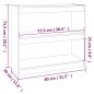vidaXL Estantería/divisor de espacios madera pino blanco 80x30x71,5 cm vidaXL Estantería/divisor de espacios madera pino blanco 80x30x71,5 cm