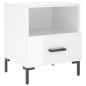 vidaXL Mesita de noche madera de ingeniería blanco brillo 40x35x47,5cm vidaXL Mesita de noche madera de ingeniería blanco brillo 40x35x47,5cm