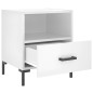 vidaXL Mesita de noche madera de ingeniería blanco brillo 40x35x47,5cm vidaXL Mesita de noche madera de ingeniería blanco brillo 40x35x47,5cm