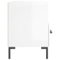 vidaXL Mesita de noche madera de ingeniería blanco brillo 40x35x47,5cm vidaXL Mesita de noche madera de ingeniería blanco brillo 40x35x47,5cm