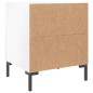 vidaXL Mesita de noche madera de ingeniería blanco brillo 40x35x47,5cm vidaXL Mesita de noche madera de ingeniería blanco brillo 40x35x47,5cm