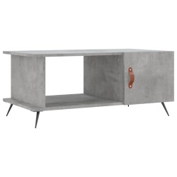 vidaXL Mesa de centro madera contrachapada gris hormigón 90x50x40 cm