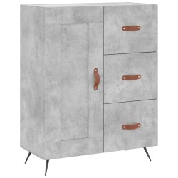 vidaXL Aparador de madera de ingeniería gris hormigón 69,5x34x90 cm