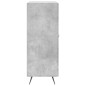vidaXL Aparador de madera de ingeniería gris hormigón 69,5x34x90 cm