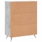 vidaXL Aparador de madera de ingeniería gris hormigón 69,5x34x90 cm