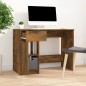 vidaXL Escritorio madera contrachapada roble ahumado 100x50x75 cm vidaXL Escritorio madera contrachapada roble ahumado 100x50x75 cm