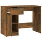 vidaXL Escritorio madera contrachapada roble ahumado 100x50x75 cm vidaXL Escritorio madera contrachapada roble ahumado 100x50x75 cm