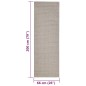 vidaXL Alfombra de sisal natural color arena 66x200 cm vidaXL Alfombra de sisal natural color arena 66x200 cm