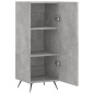 vidaXL Aparador de madera contrachapada gris hormigón 34,5x34x90 cm vidaXL Aparador de madera contrachapada gris hormigón 34,5x34x90 cm