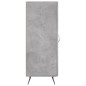 vidaXL Aparador de madera contrachapada gris hormigón 34,5x34x90 cm vidaXL Aparador de madera contrachapada gris hormigón 34,5x34x90 cm