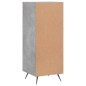 vidaXL Aparador de madera contrachapada gris hormigón 34,5x34x90 cm vidaXL Aparador de madera contrachapada gris hormigón 34,5x34x90 cm