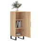 vidaXL Aparador madera contrachapada color roble Sonoma 34,5x34x90 cm