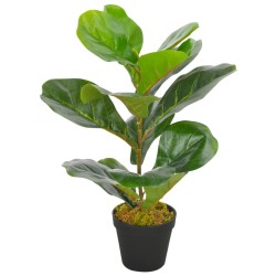 vidaXL Planta artificial ficus con macetero 45 cm verde