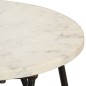 vidaXL Mesa de centro piedra real textura de mármol blanco 40x40x40 cm vidaXL Mesa de centro piedra real textura de mármol blanco 40x40x40 cm