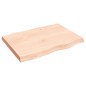 vidaXL Tablero de mesa madera maciza borde natural 80x60x(2-6) cm vidaXL Tablero de mesa madera maciza borde natural 80x60x(2-6) cm