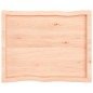 vidaXL Tablero de mesa madera maciza borde natural 80x60x(2-6) cm vidaXL Tablero de mesa madera maciza borde natural 80x60x(2-6) cm
