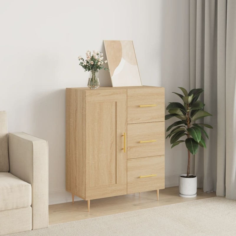 vidaXL Aparador de madera de ingeniería roble Sonoma 69,5x34x90 cm vidaXL Aparador de madera de ingeniería roble Sonoma 69,5x34x90 cm