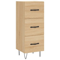vidaXL Aparador madera contrachapada color roble Sonoma 34,5x34x90 cm