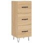 vidaXL Aparador madera contrachapada color roble Sonoma 34,5x34x90 cm vidaXL Aparador madera contrachapada color roble Sonoma 34,5x34x90 cm