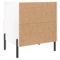 vidaXL Mesita de noche madera de ingeniería blanco brillo 40x35x47,5cm vidaXL Mesita de noche madera de ingeniería blanco brillo 40x35x47,5cm