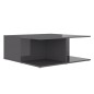vidaXL Mesa de centro madera contrachapada gris brillante 80x80x31 cm vidaXL Mesa de centro madera contrachapada gris brillante 80x80x31 cm