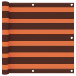 vidaXL Toldo para balcón tela oxford naranja y marrón 90x400 cm