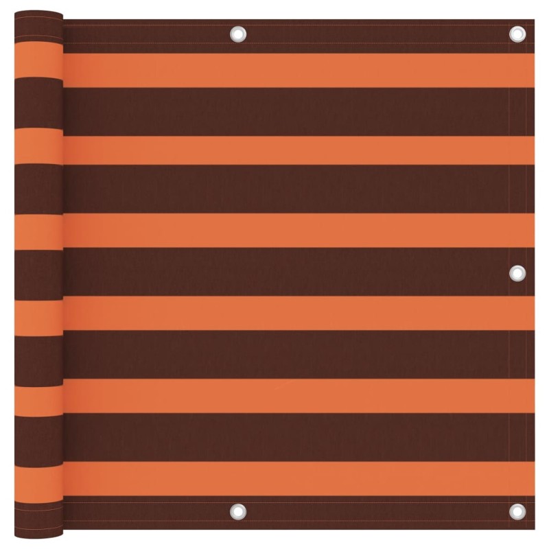 vidaXL Toldo para balcón tela oxford naranja y marrón 90x400 cm vidaXL Toldo para balcón tela oxford naranja y marrón 90x400 cm
