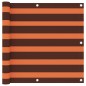 vidaXL Toldo para balcón tela oxford naranja y marrón 90x400 cm vidaXL Toldo para balcón tela oxford naranja y marrón 90x400 cm